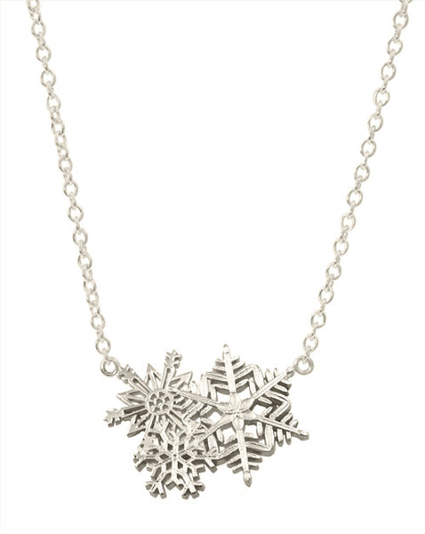 Sterling Snowflakes on Attached Chain