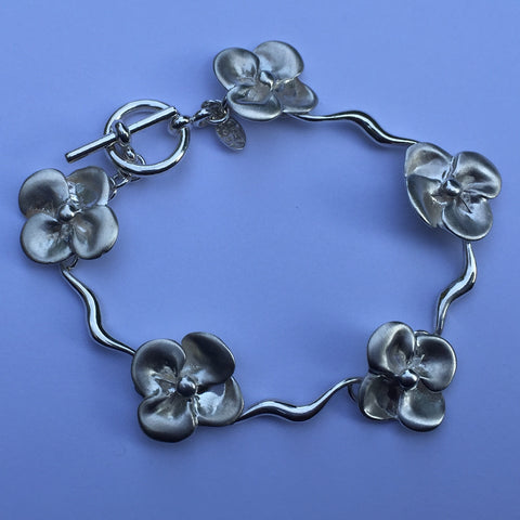 Sterling Flower Bracelet