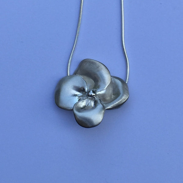 Sterling Flower Necklace