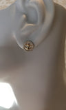 Sterling & 14K Gold Anchor Earrings