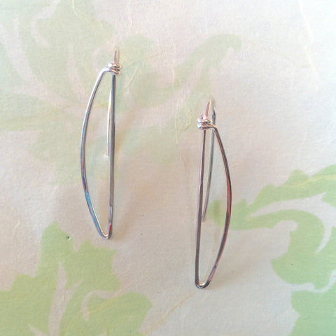 Abstract Dangle Earrings with Tiny Twist