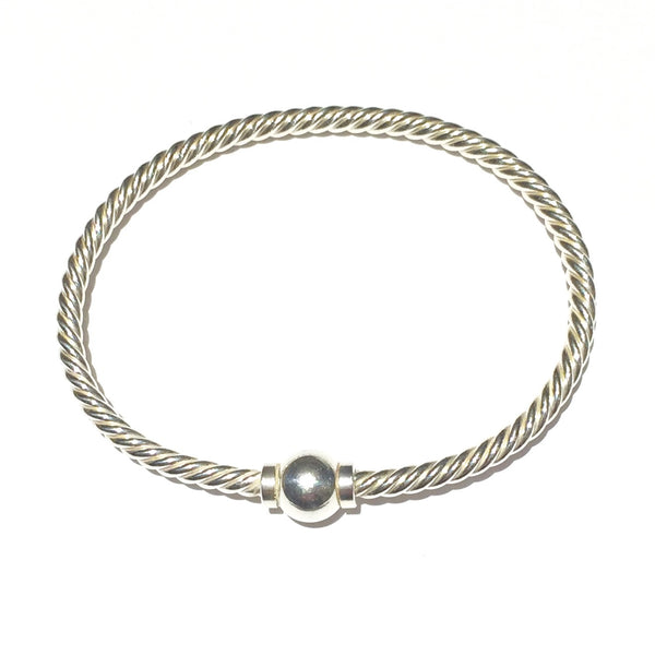 Classic Bracelet of Sterling with Ball Closure