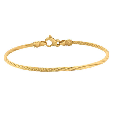 14K Gold Cable Bracelet