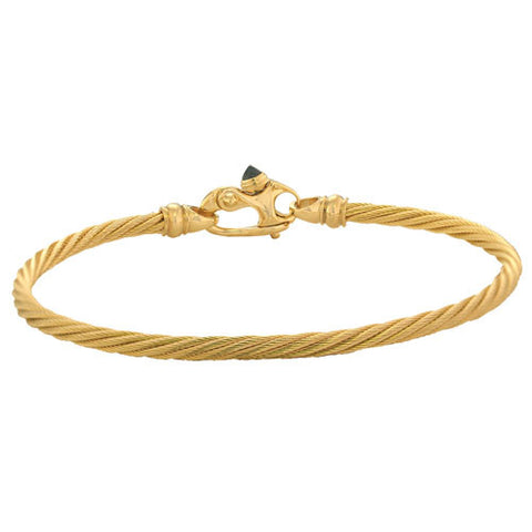 14K Gold Bracelet with Sapphire Clasp