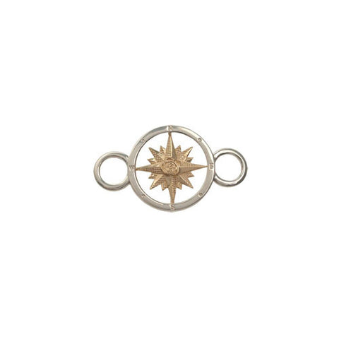 Sterling and 14K Compass Rose Swap Top