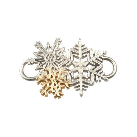 Sterling and 14K Snowflake Swap Top