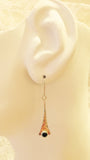 Silver and Onyx Dangle Earrings