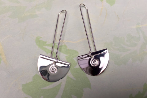 Spiral Detailed Long Earrings