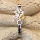 Sterling and 14K Snowflake Swap Top