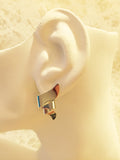 Folded Ribbon Earrings