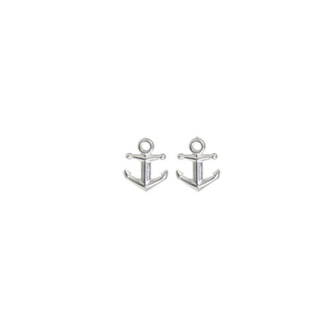 Sterling Silver Anchor Post Earrings