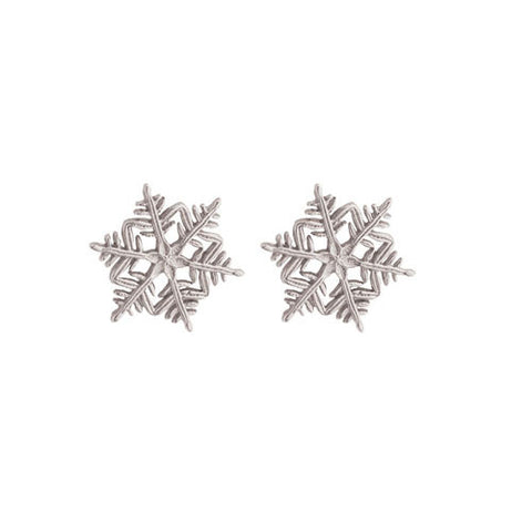 Sterling Silver Snowflake Earrings