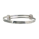 Slip-on bangle with Rope Coils